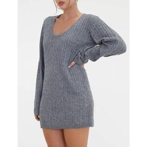 Rumored | Ojai Mini Dress – Smoke Heather (Size S, NWT)